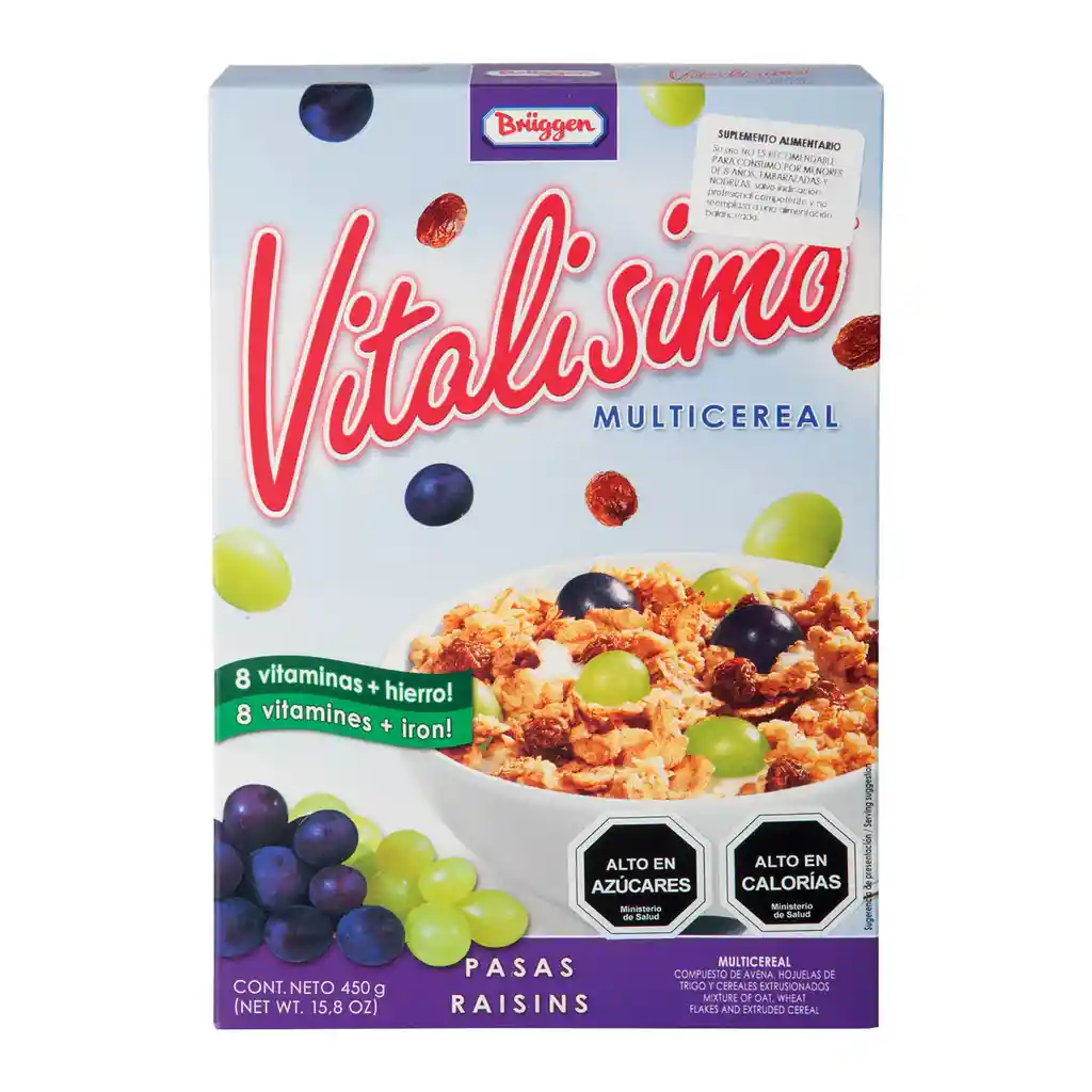 Vitalisimo Multicereal Pasas 450 G