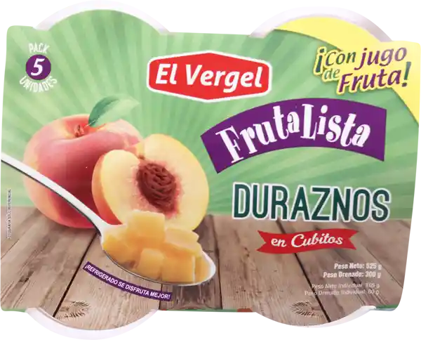 El Vergel Pack Fruta Lista Durazno