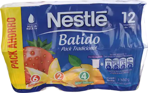 Nestlé Batido Pack Yogurt Variedad 115 G X 12 Un