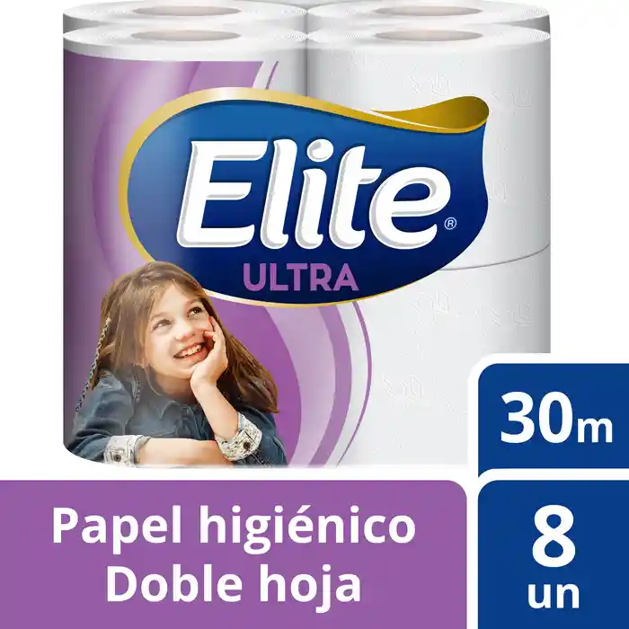 Elite Papel Higienico Ultra Doble Hoja 8 U 30 M