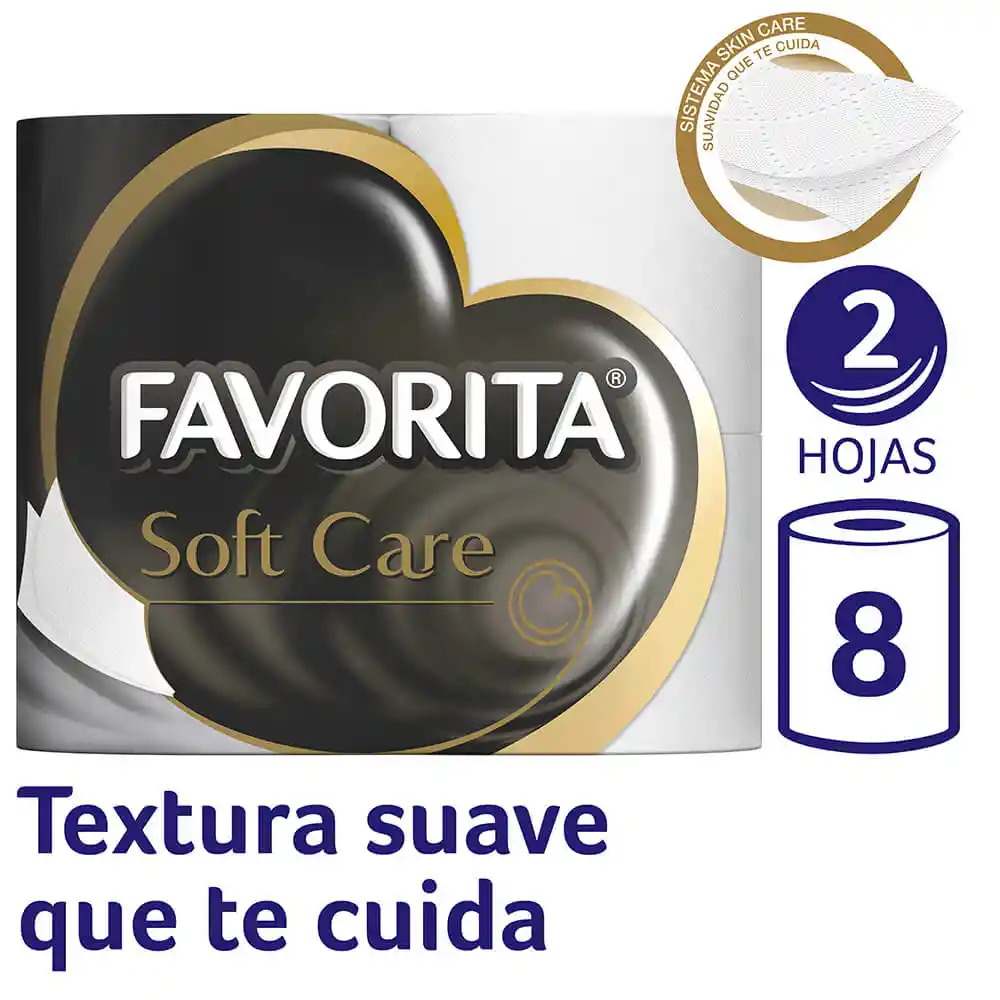 Favorita Papel Hig Soft Care Dh 8X30 Mt