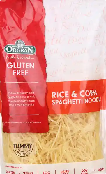 Orgran Pasta Arroz y Maíz Spaghetti