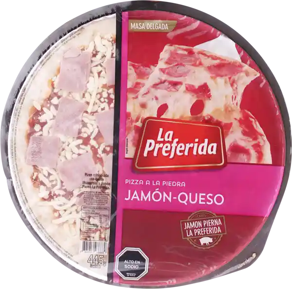 La Preferida Pizza Jamon Pierna Queso Un