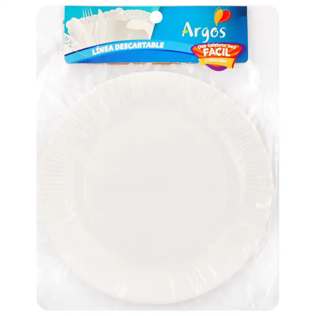 Argos Plato de Cartón Blanco