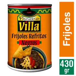 Pancho Villa Frijoles Negros Refritos en Lata