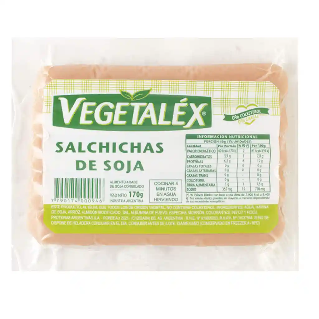 Vegetalex Salchicha De Soja
