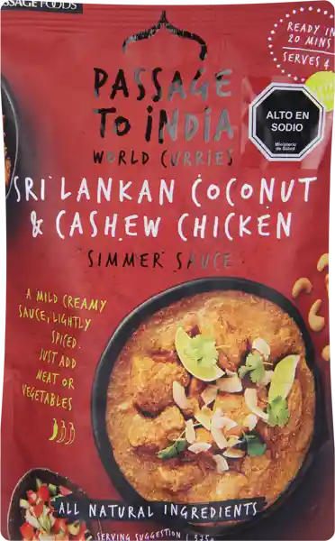 Salsa Passage India Sri Lankan Coconut & Cashew Chicken