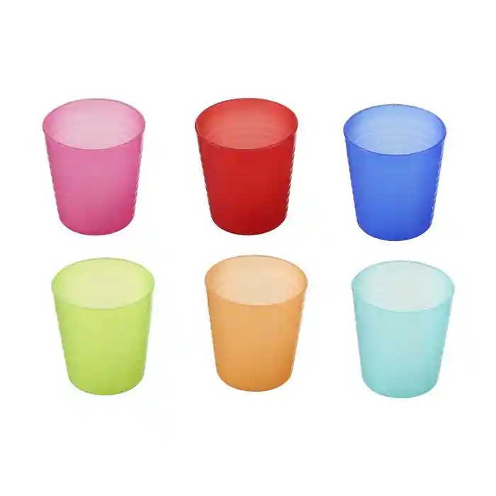 Set 6 Vasos Plasticos Infantil Oi18