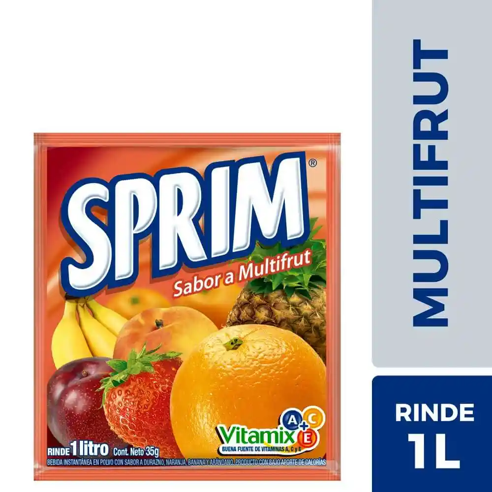 Sprim Jugo en Polvo Sabor a Multrifrut