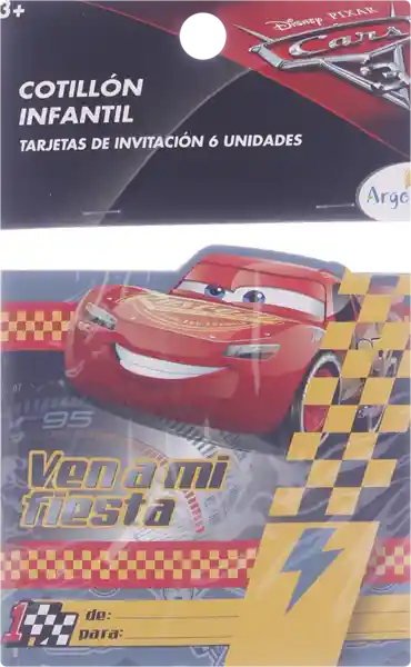 Tarjeta D/invitacion Cars Argos