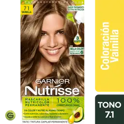 Garnier-Nutrisse Tinte Permanente para Cabello Tono 7.1 Vainilla