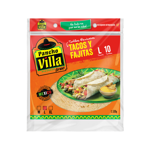 Tortilla Mexicana Pancho Villa 10 Un 320 g en Jumbo Concepción