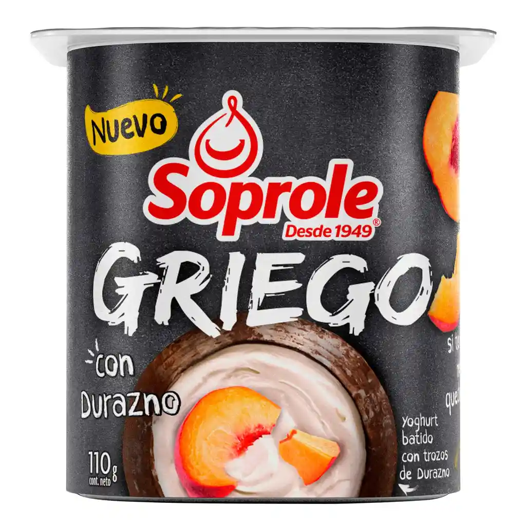 Griego Soprole Yoghurt Con Trozos De Durazno
