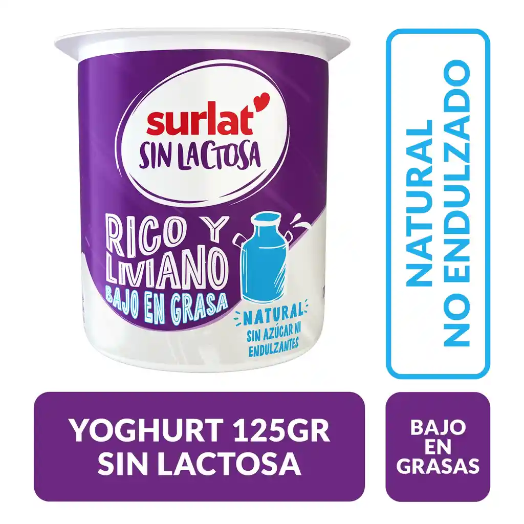 Surlat Yogurt sin Lactosa Natural