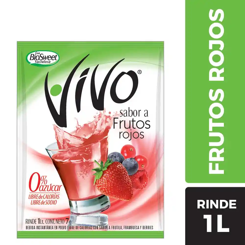 Vivo Jugo En Polvo Frutos Rojos