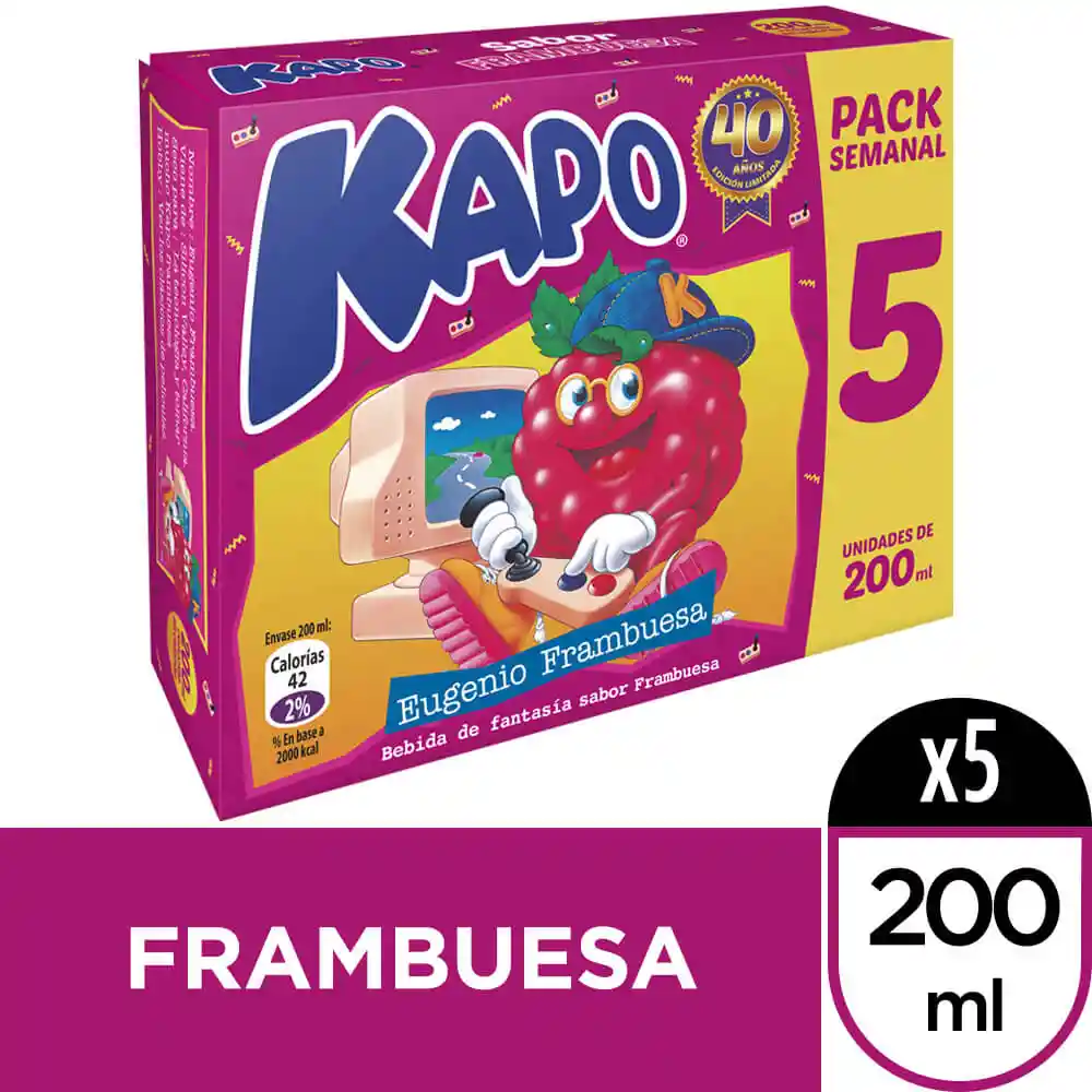 Kapo Jugo Frambuesa 5 U