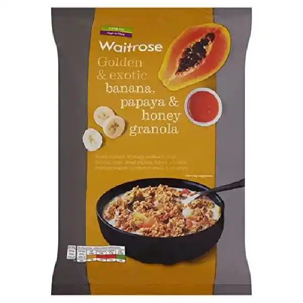 Waitrose granola golden and exotic con miel