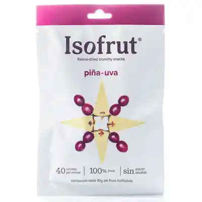 Isofrut Piña Y Uva Natural Liofilizado Cubos