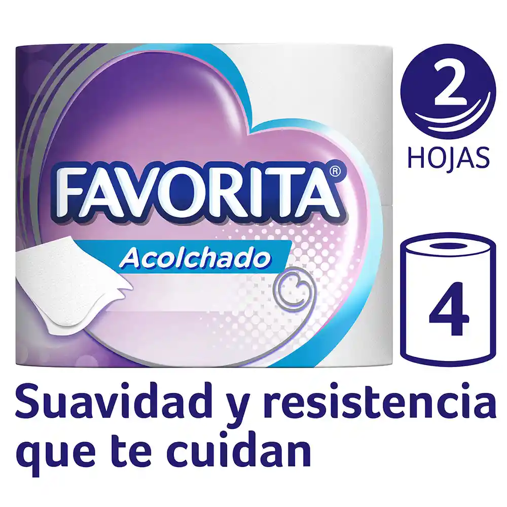 Favorita Papel Higienico Acolchado 4 Un