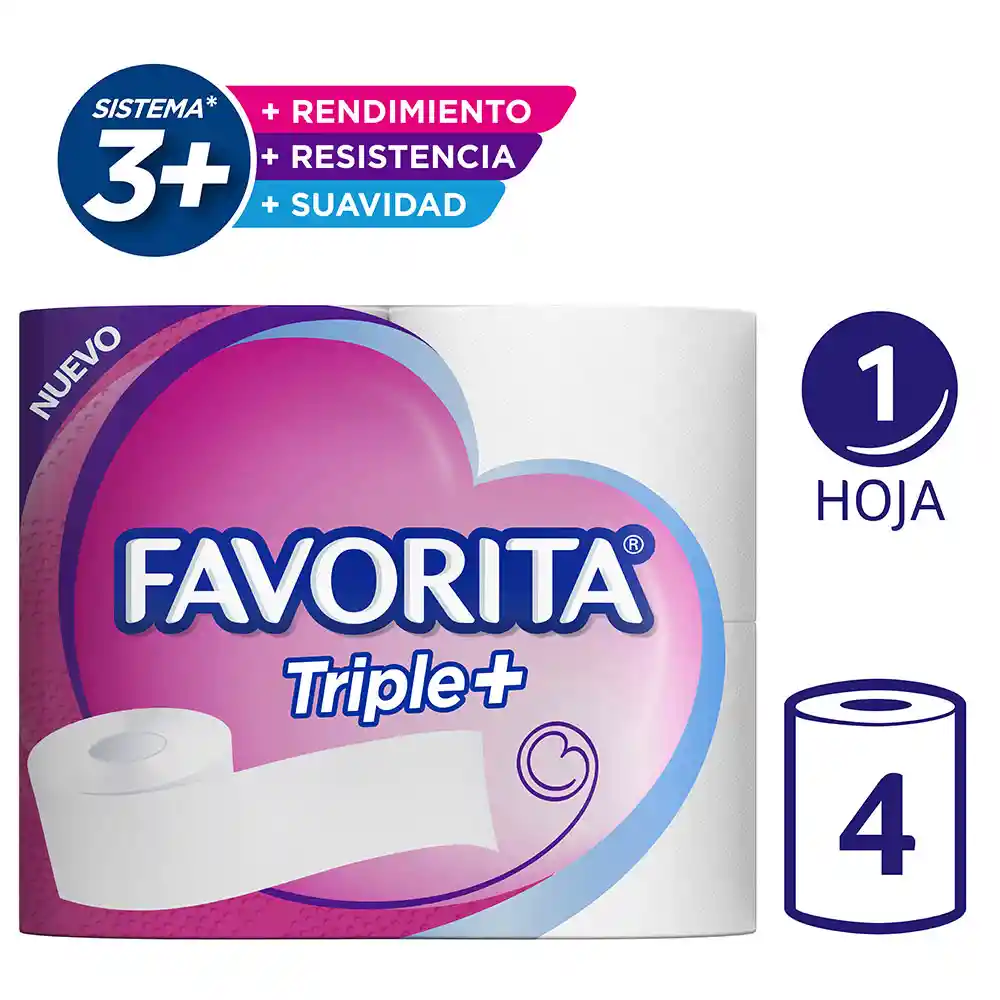 Favorita Papel Higiénico Triple + 