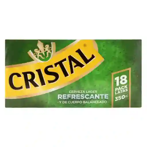 Cristal Cerveza Lager en Lata x 18 Unidades