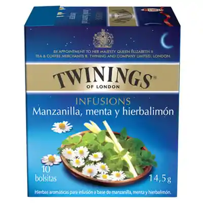 Twinings Infusión de Manzanilla Menta y Hierba Limón