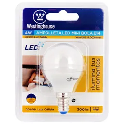 Amp Led Mini Bola 4w Lc Plast E14 West