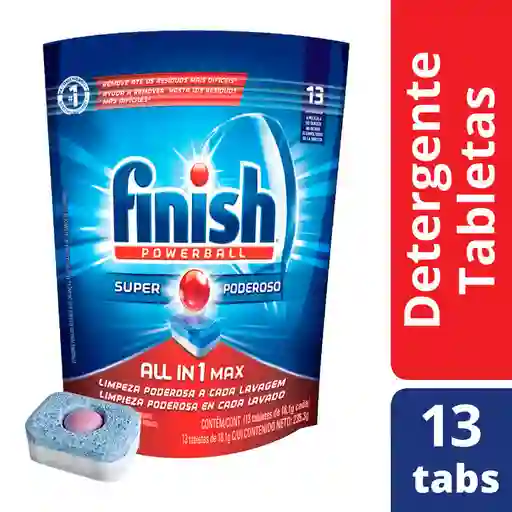 Finish Detergente en Tabletas para lavavajillas 13 unid.