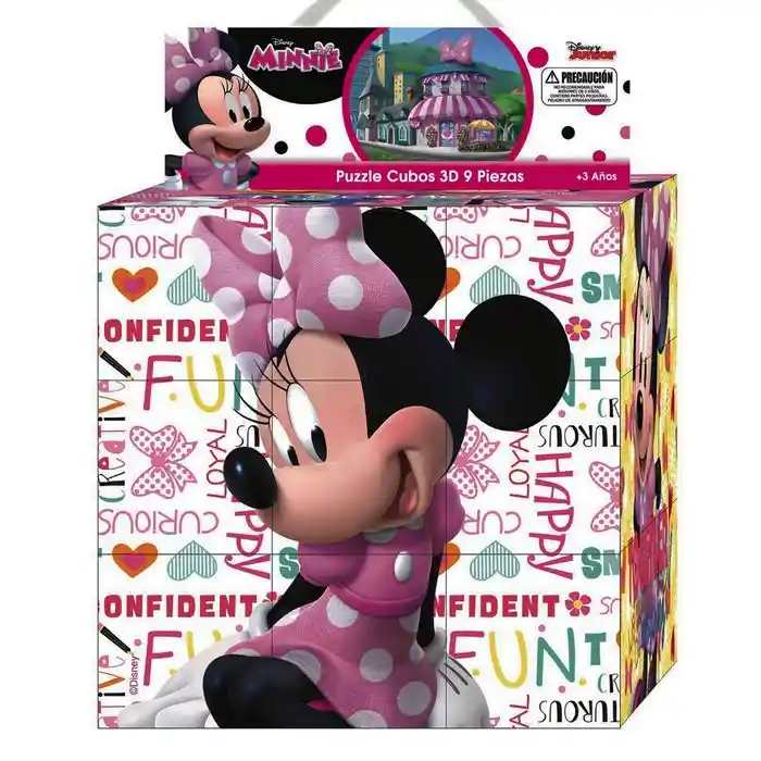 Puzzle Minnie Cubos 3d 9 Cubos