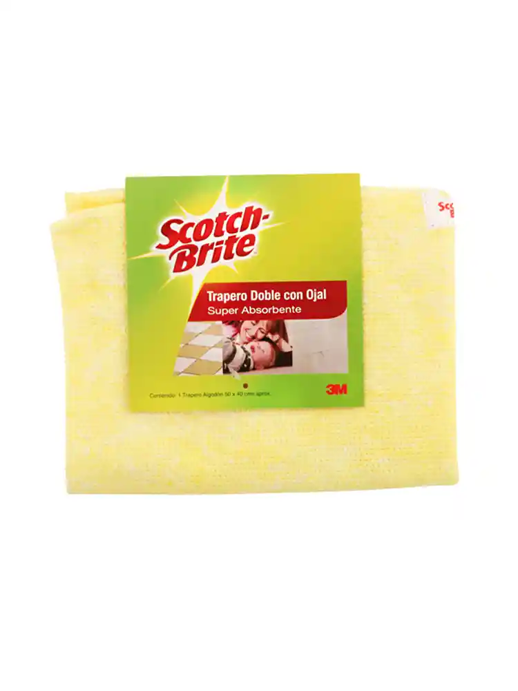 Scotch Brite Trapero Algodon Doble Con Ojal