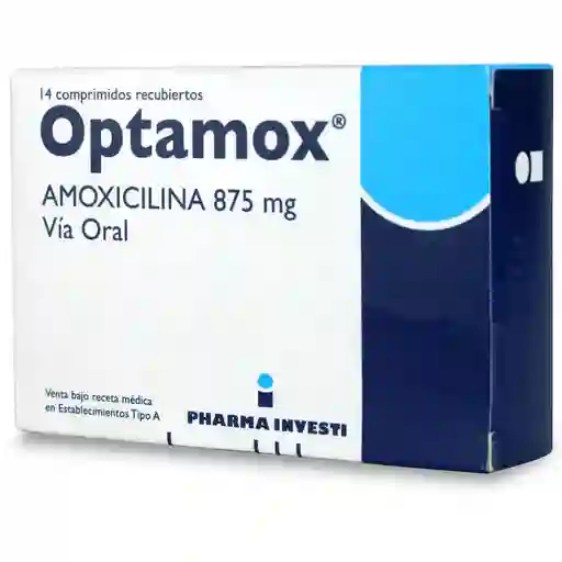Amoxicilina Antibioticos Optamox 875 Mg