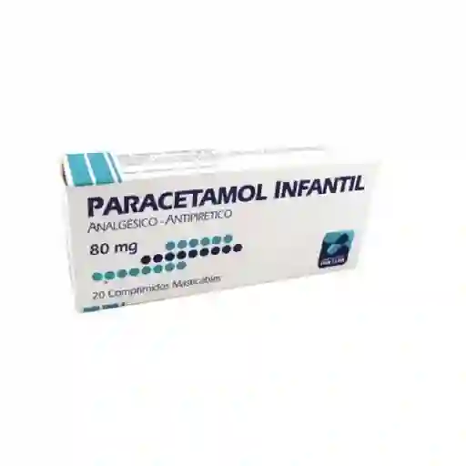 Paracetamol Laboratorio Mintlabinfantil Analgesico-Antipiretico (80 Mg) Comprimidos Masticables
