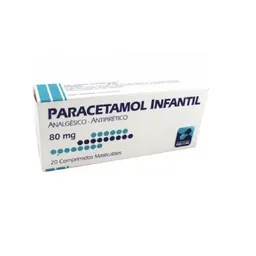 Paracetamol Laboratorio Mintlabinfantil Analgesico-Antipiretico (80 Mg) Comprimidos Masticables