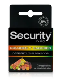 Security Preservativos Y Accesorios Color Sabor X3