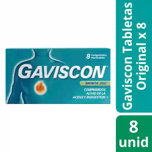 Gaviscon Tabletas Original 250 gr x 8
