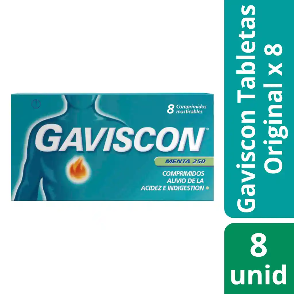Gaviscon Tabletas Original 250 gr x 8