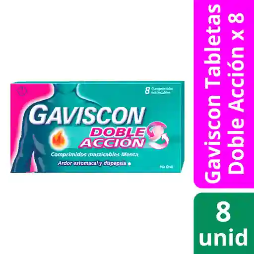 Gaviscon Tabletas Doble Accion 250 gr x 8