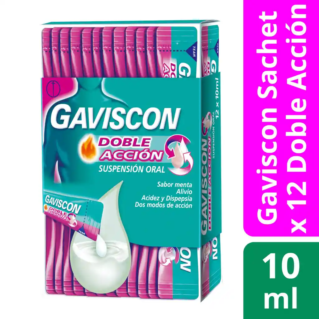 Gaviscon Liquido Sachet Doble Accion x 12