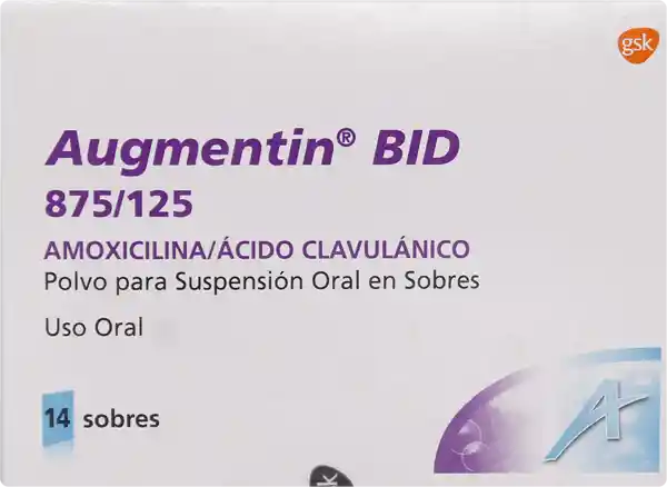 Augmentin Antibioticos Bid 875/125 14 Sobres