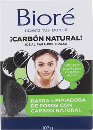 Biore Jabón Barra Facial Carbón Natural