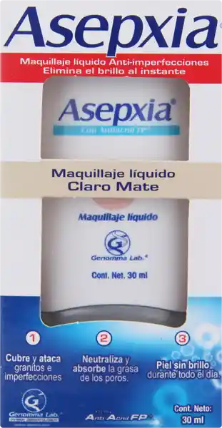 Asepxia Maquillaje Liquido Antiimperfecciones C M