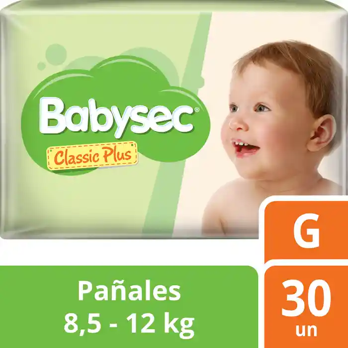 Babysec Pañal Bebé Classic Plus Talla G