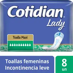 Cotidian Toallas Femeninas para Incontinencia Leve Lady 