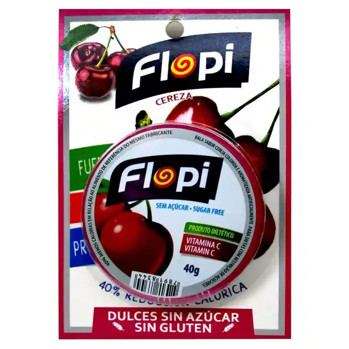 Flopi Caramelo Diet Cereza