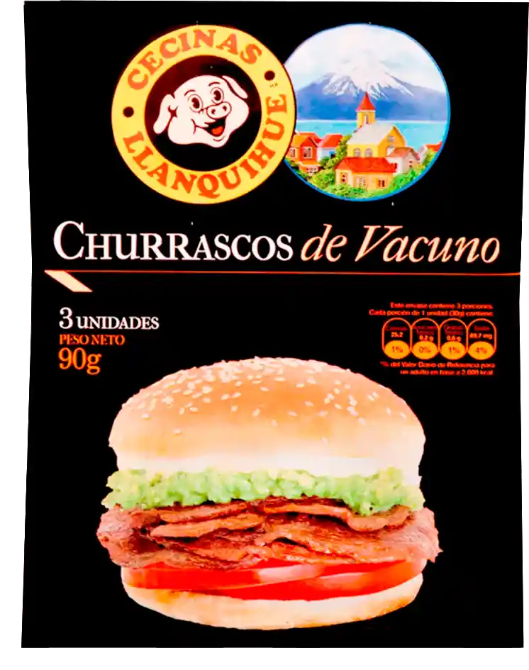 Llanquihue Churrascos de Vacuno Congelados