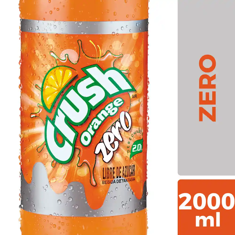 Crush Orange Zero Bebida Gaseosa Libre de Azúcar 2 L