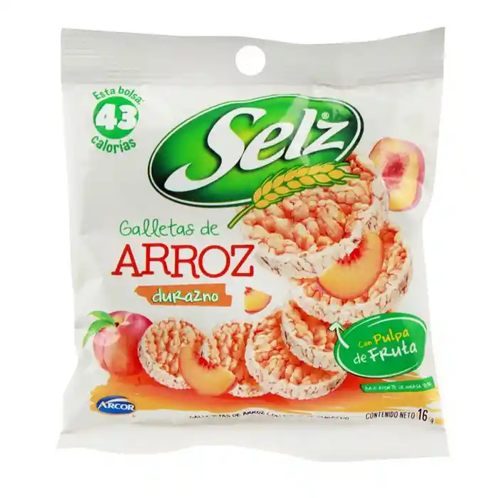 Selz Galleta De Arroz/Durazno