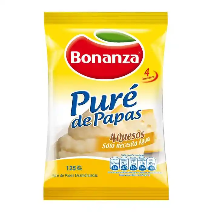 Bonanza puré sabor 4 quesos