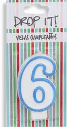 Vela Cumpleaños Glit N°6