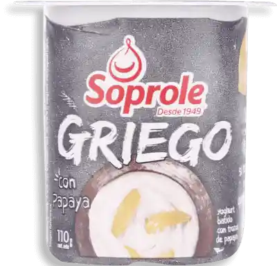 Griego Soprole Yoghurt Con Trozos De Papaya